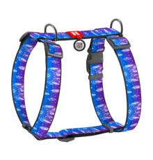 Шлея для собак WAUDOG Nylon анатомічна H-подібна з QR-паспортом 