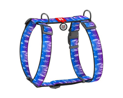 Шлея для собак WAUDOG Nylon анатомічна H-подібна з QR-паспортом 