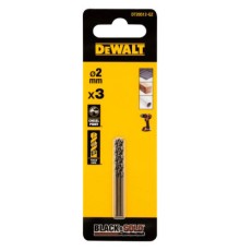 Свердло DeWALT по металу Black & Gold, HSS-G, 2 х 49 х 24 мм, 3 шт. (DT20512)