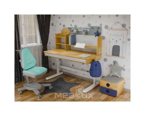 Парта з кріслом Mealux Timberdesk L (парта+кресло+тумба) (BD-690 L+ box BD 920-2 BL+Y-110 TG)