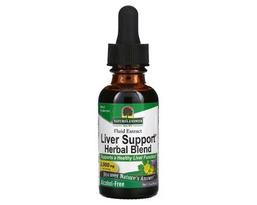 Трави Nature's Answer Екстракт трав для підтримки печінки, без спирту, 2000 мг, Li (NTA-00784)