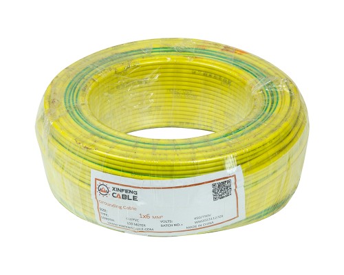 Кабель силовий мідь, одножильний, 6 мм, 100м=1бхт HiSmart (EL240142)