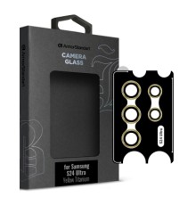 Скло захисне Armorstandart Camera glass Supreme Black Icon Samsung S24 Ultra Yellow Titanium (ARM76604)