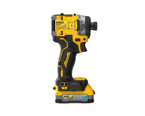 Шуруповерт DeWALT 18 В XR Li-lon PowerStack, безщітковий, 282 Нм, TSTAK, 2x1.7Ah (DCF860E2T)