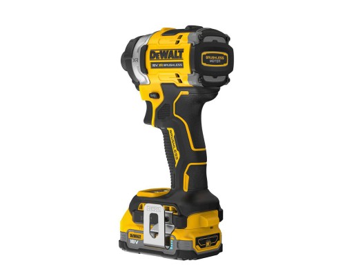 Шуруповерт DeWALT 18 В XR Li-lon PowerStack, безщітковий, 282 Нм, TSTAK, 2x1.7Ah (DCF860E2T)