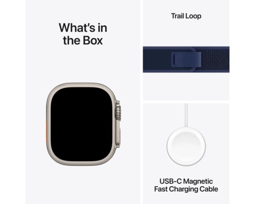 Смарт-годинник Apple Watch Ultra 2 2024 GPS + Cellular 49mm Natural Titanium Case with Blue Trail Loop - M/L (MX4L3UL/A)