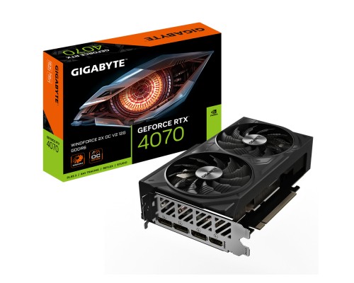 Відеокарта GIGABYTE GeForce RTX4070 12Gb WINDFORCE 2X OC (GV-N4070WF2OCV2-12GD)