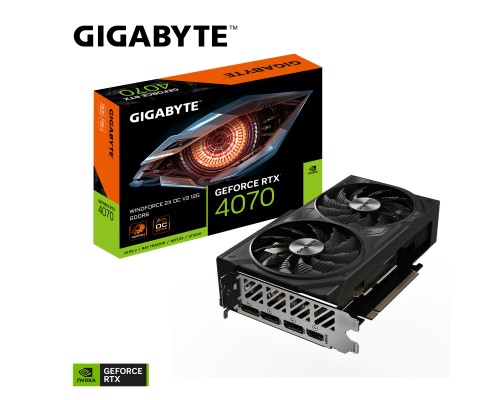 Відеокарта GIGABYTE GeForce RTX4070 12Gb WINDFORCE 2X OC (GV-N4070WF2OCV2-12GD)