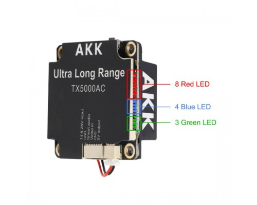 Відеопередавач (VTX) AKK Ultra Long Range 5W 4.9G-6G 96CH (TX5000AC)