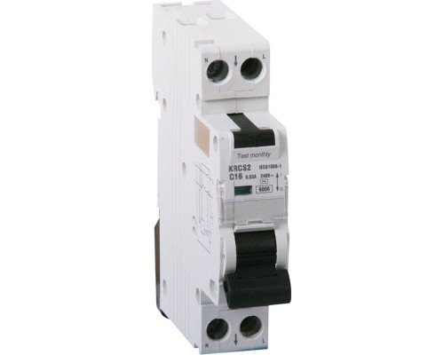 Диференціальний автоматичний вимикач ONESTO 1п+N, 16А, 30mA , тип AC/A, RCBO (KRC2)