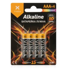 Батарейка AAA LR03 Alkaline 4pcs Blister Vinga (VJABAAA4)
