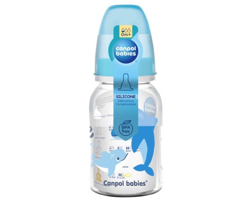 Пляшечка для годування Canpol babies PP LOVE&SEA 120 мл блакитна (59/300_blu)