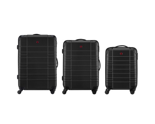 Набір валіз Wenger Amplar 3 в 1 (S,M,L) пластик, 4 колеса, чорний (653149)