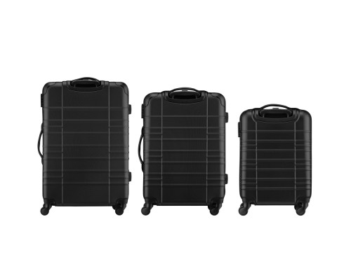 Набір валіз Wenger Amplar 3 в 1 (S,M,L) пластик, 4 колеса, чорний (653149)
