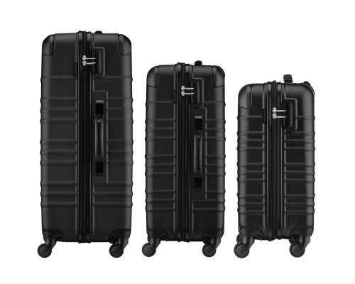 Набір валіз Wenger Amplar 3 в 1 (S,M,L) пластик, 4 колеса, чорний (653149)
