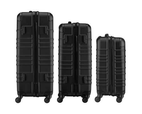 Набір валіз Wenger Amplar 3 в 1 (S,M,L) пластик, 4 колеса, чорний (653149)