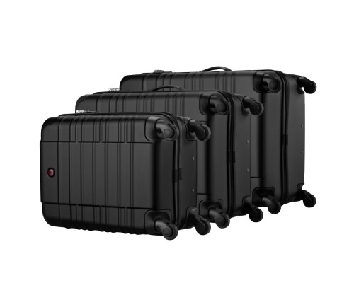 Набір валіз Wenger Amplar 3 в 1 (S,M,L) пластик, 4 колеса, чорний (653149)