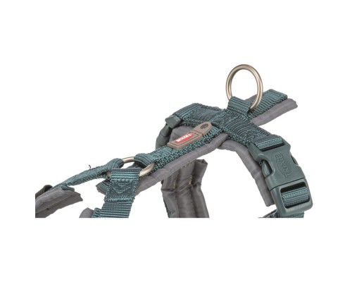 Шлея для собак Trixie Premium Трекінгова M 53-64 см 20 мм Синьо-сіра (4053032679030)