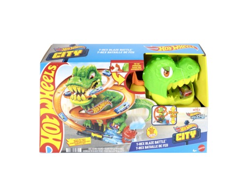 Автотрек Hot Wheels City Атака вогняного Ті-Рекса (JBM73)