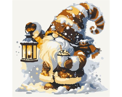 Картина по номерам ArtCraft Зимовий гномик 40х40 см (15127-AC)