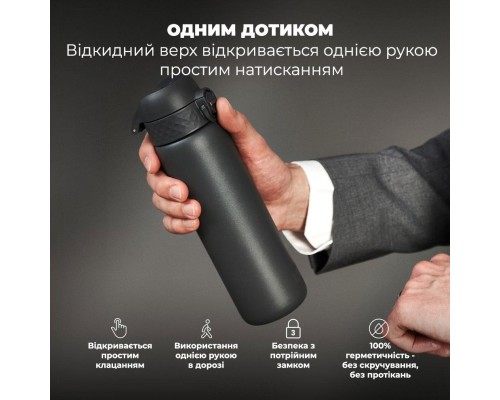 Пляшка для води ION8 OneTouch Vacuum Insulated 500 мл Grey (I8TS500GRY)