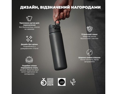 Пляшка для води ION8 OneTouch Vacuum Insulated 500 мл Grey (I8TS500GRY)