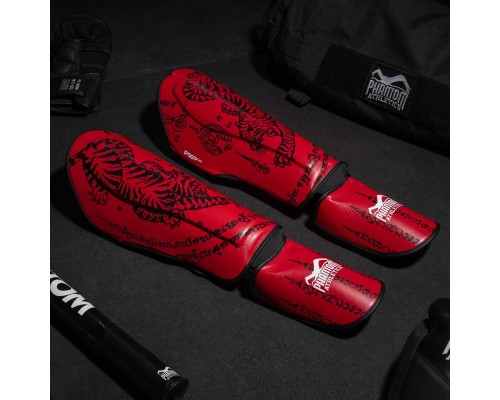 Захист гомілки і стопи Phantom Muay Thai Red S/M (PHSG2678-SM)