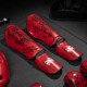 Захист гомілки і стопи Phantom Muay Thai Red S/M (PHSG2678-SM)