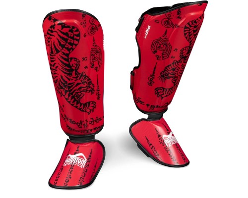 Захист гомілки і стопи Phantom Muay Thai Red S/M (PHSG2678-SM)