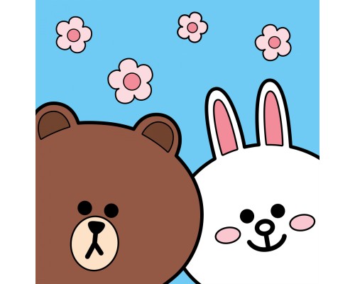 Картина по номерам Santi Лайн Френдс Браун та Коні 25*25см полотно кольорове (955039)