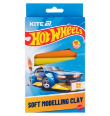 Пластилін Kite Hot Wheels восковий, 12 кольорів, 200 г (HW25-086-1)