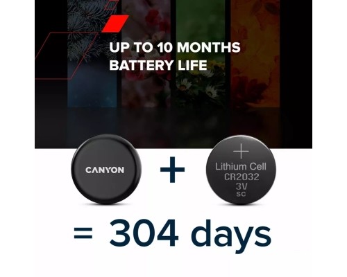 Пошукова система Canyon OnTag 1 Anti-Lost Smart Tracker iOS Black 4-pack (CNE-4XPT01BB)