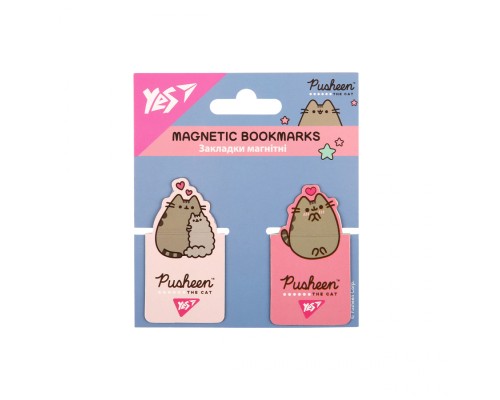 Закладки для книг Yes магнітні Pusheen, висікання, 2 шт (708396)