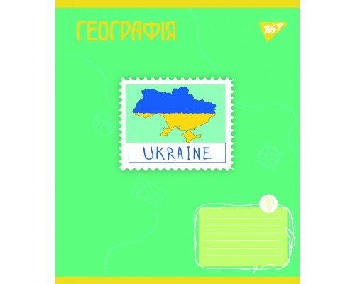 Зошит Yes предметний ГЕОГРАФІЯ Ukraine forever 48 аркушів, клітинка (766778)