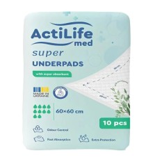 Пелюшки для малюків ActiLife Med Super 60 х 60, 10 шт (4820174981440)