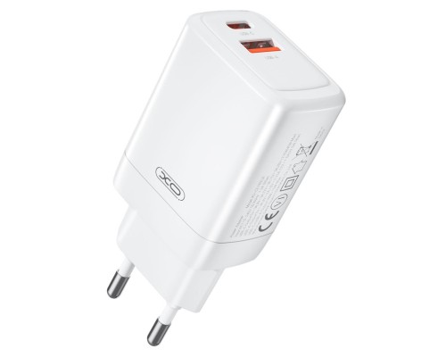 Зарядний пристрій XO CE16 67.5W USB-C PD45W + USB-A QC 22.5W White (CE16_White)