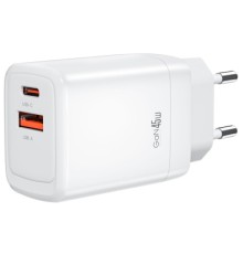 Зарядний пристрій XO CE16 67.5W USB-C PD45W + USB-A QC 22.5W White (CE16_White)