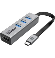 Концентратор Promate USB-C 4-in-1 порти Promate mediahub-c3.grey (mediahub-c3.grey)