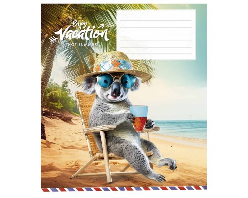 Зошит Школярик Cool vacation 12 аркушів лінія (012-3318L)
