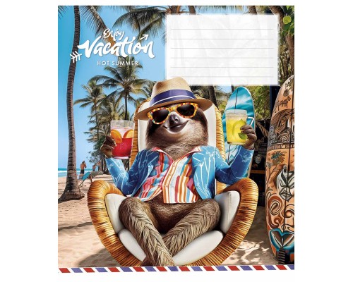 Зошит Школярик Cool vacation 12 аркушів лінія (012-3318L)