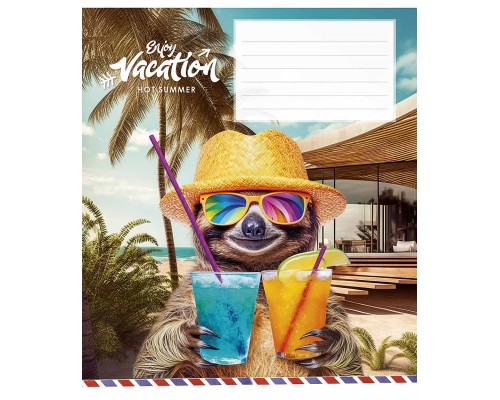 Зошит Школярик Cool vacation 12 аркушів лінія (012-3318L)
