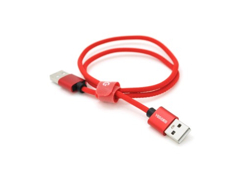 Дата кабель USB 2.0 AM/AM 0.5m red VEGGIEG (YT-AM/AM-UA-0.5)