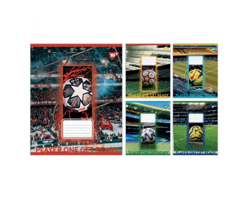 Зошит Yes Football stadium А5 48 аркушів клітинка (767751)