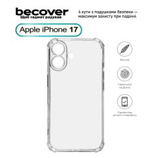 Чохол до мобільного телефона BeCover Anti-Shock Apple iPhone 17 Clear (713793)