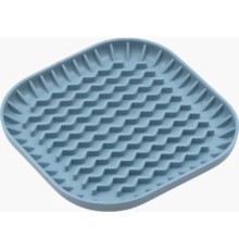 Універсальний посуд для тварин Fiboo Fiboowl килимок для злизування ласощів та їжі, S синій (FIB0213)