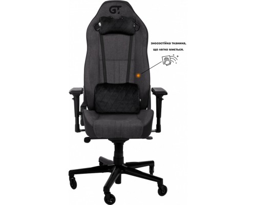 Крісло ігрове GT Racer X-8009 Dark Gray/Black (X-8009 Fabric Dark Gray/Black)