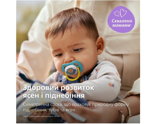 Пустушка Philips AVENT Ultra Air 6-18 місяців 2 шт синьо-жовта (SCF080/26)