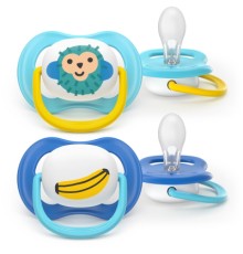 Пустушка Philips AVENT Ultra Air 6-18 місяців 2 шт синьо-жовта (SCF080/26)