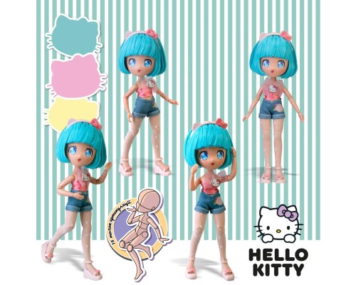 Лялька 4SF Manga Dolls Hello Kitty Красуня Пінк на скутері (HKTF3000)