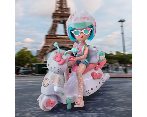Лялька 4SF Manga Dolls Hello Kitty Красуня Пінк на скутері (HKTF3000)